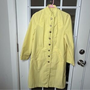 Vintage 1960’s Yellow Spring Car‎ Coat for Women Size Small